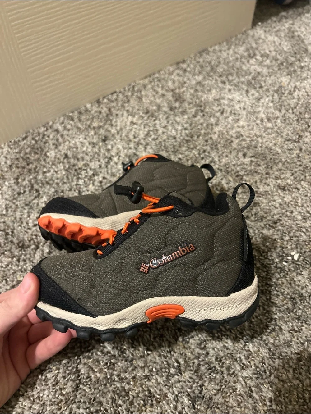 Columbia Kids' Olive Green & Orange Trail Sneakers
